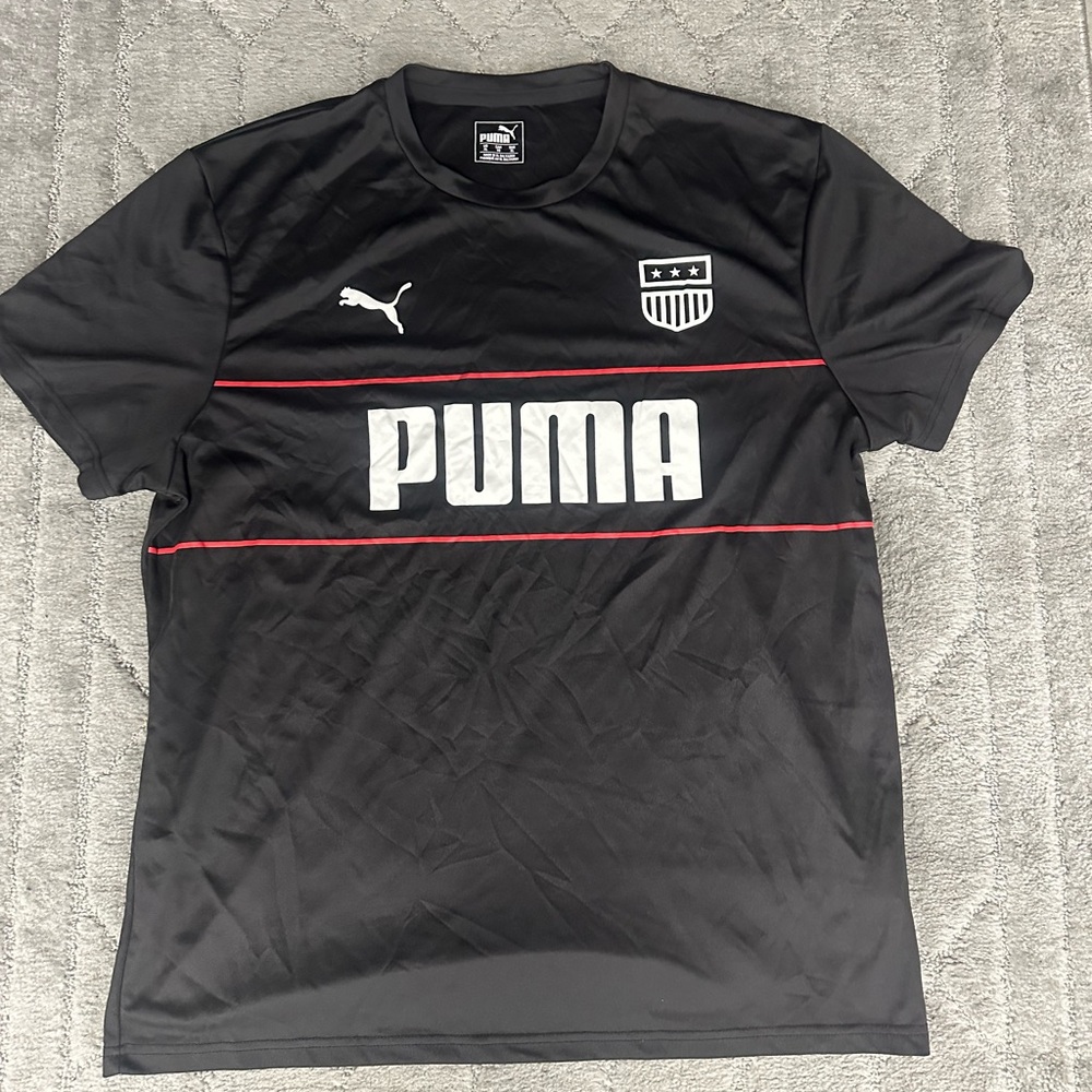 Puma Soccer Shirt Adult Medium Men’s black polyester Size XL